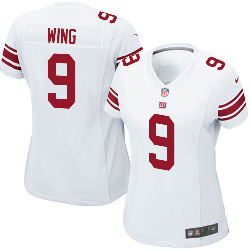 Women's Elite Brad Wing Nike Jersey White Road - #9 NFL New York Giants